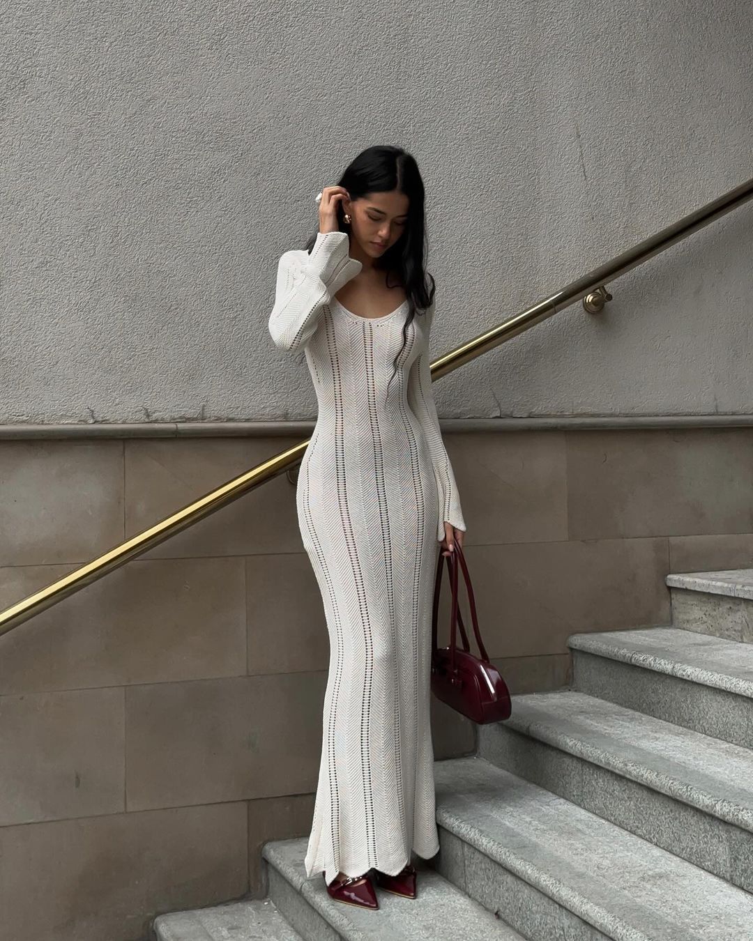 Vestido maxi punto