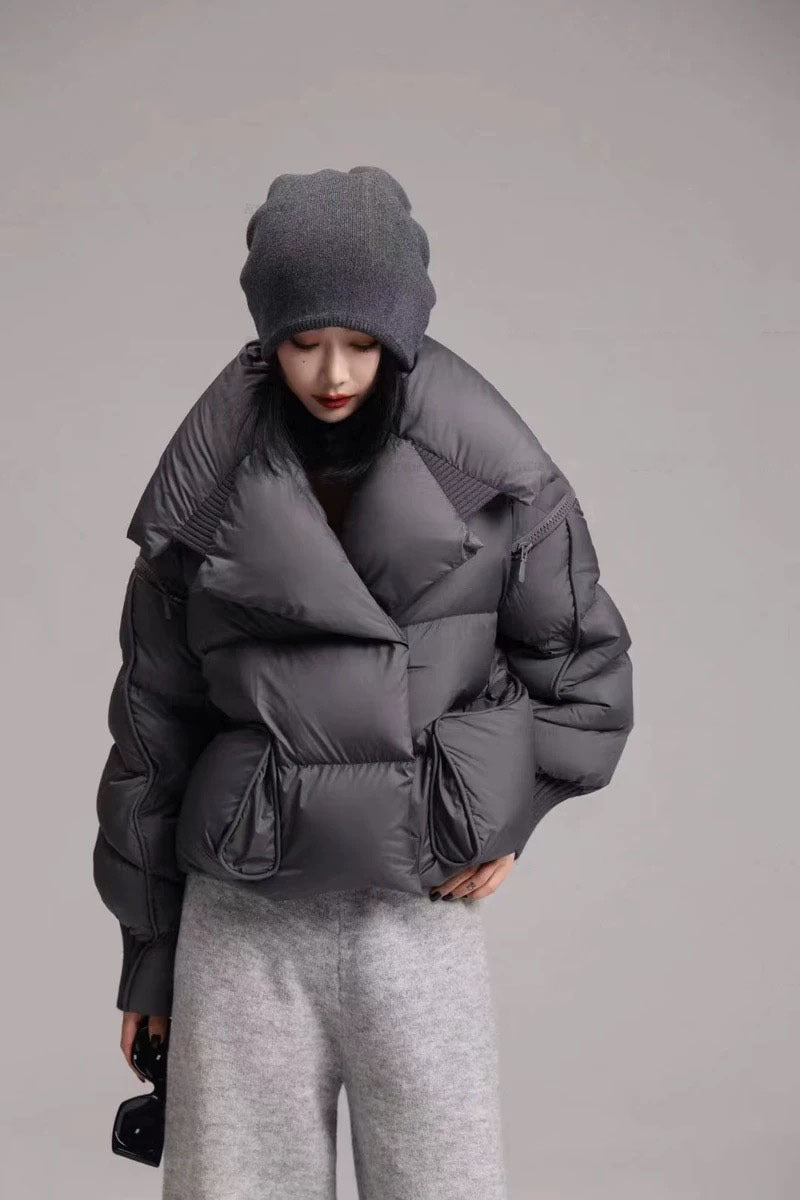 Puffer con hebilla magnética