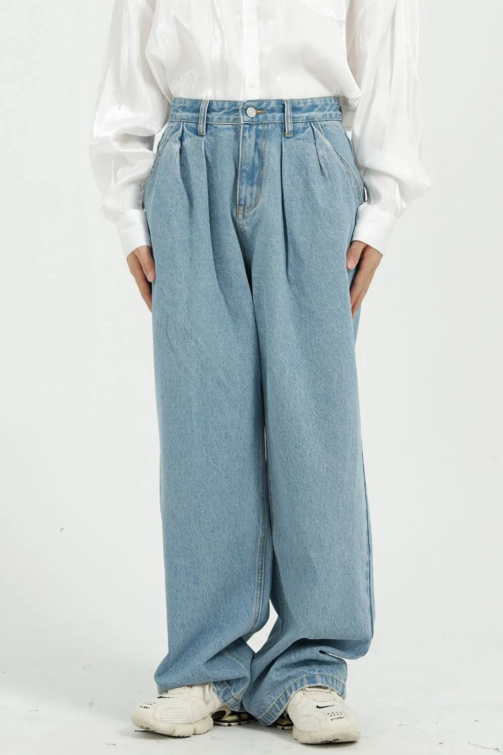 Jeans pinza wide-leg
