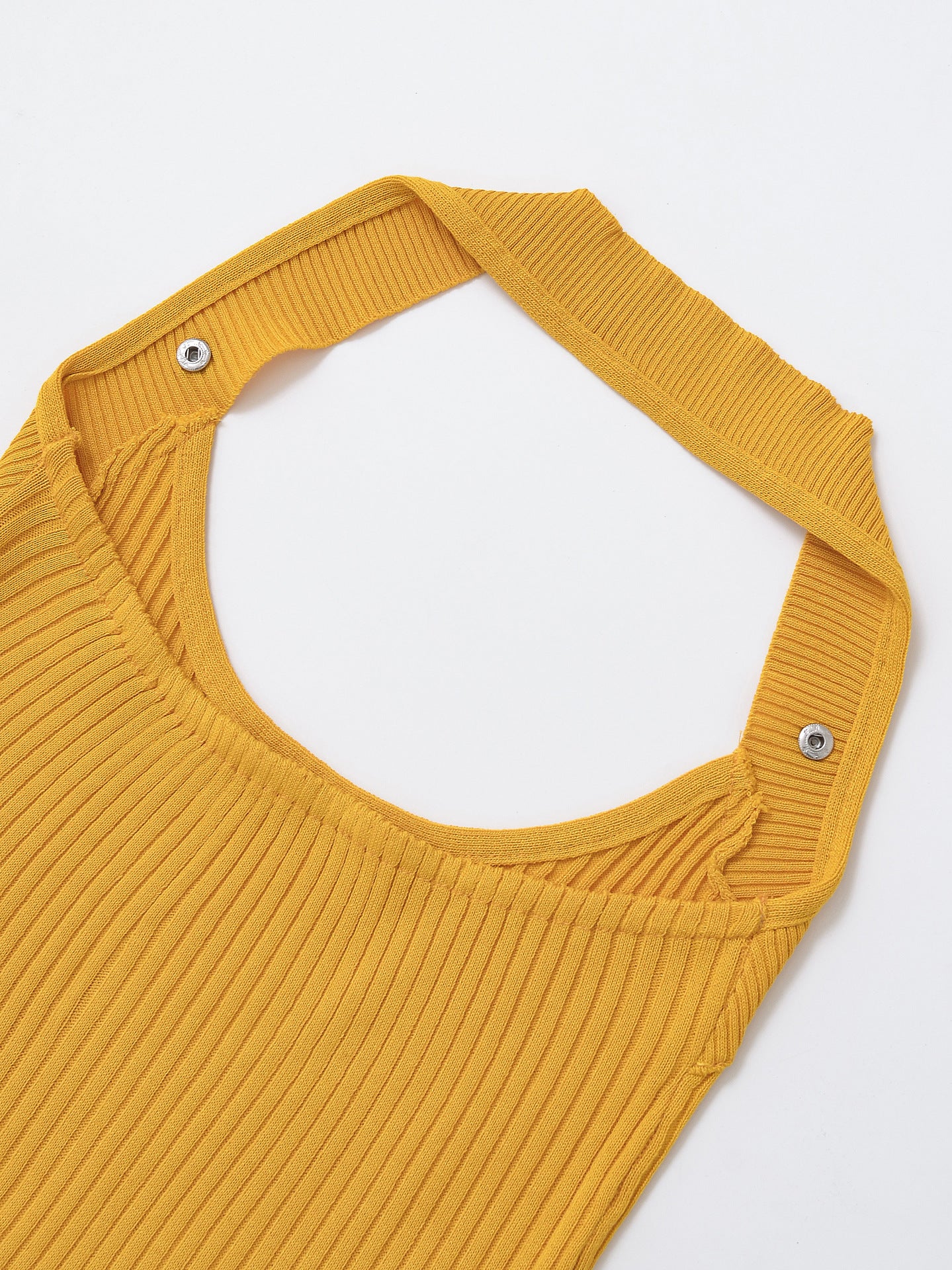 Top punto-canalé halter