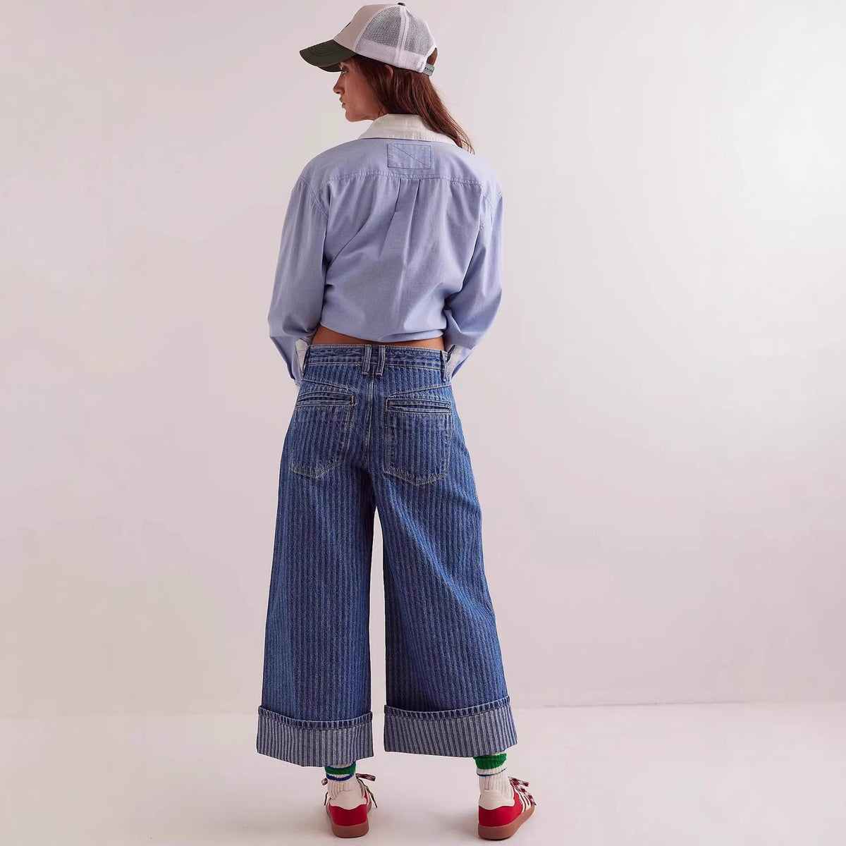 JEANS WIDE LEG RAYAS