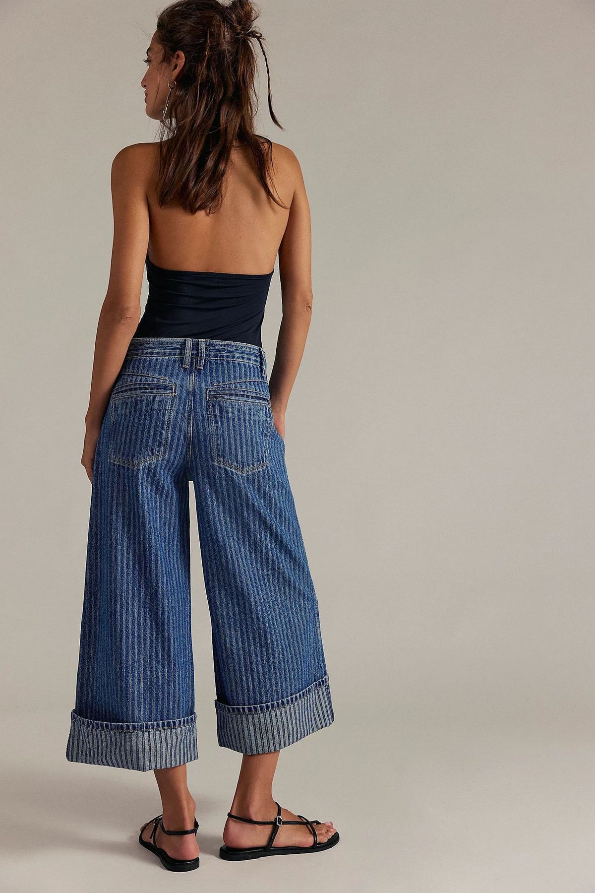 JEANS WIDE LEG RAYAS
