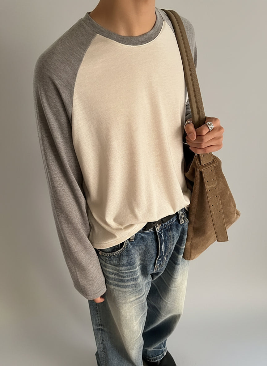 Camiseta basic raglán