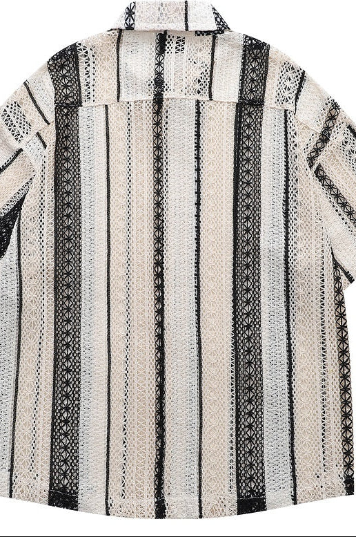 Camisa calado rayas