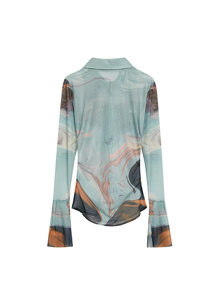 Camisa gasa abstracta