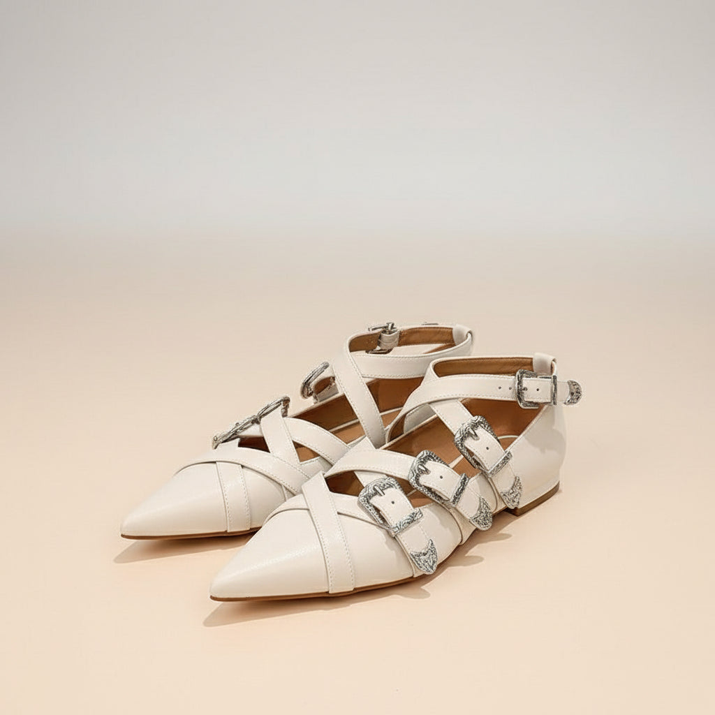 Zapato plano hebilla