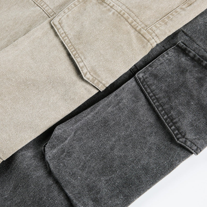 Pantalón multi-bolsillos patchwork