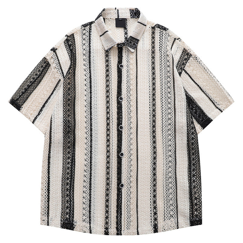 Camisa calado rayas