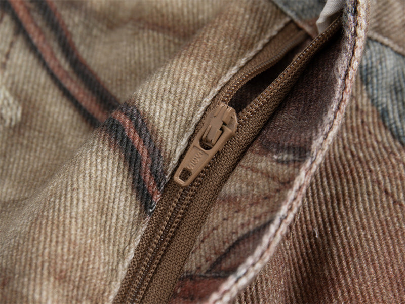 Pantalón trompe l'oeil patchwork