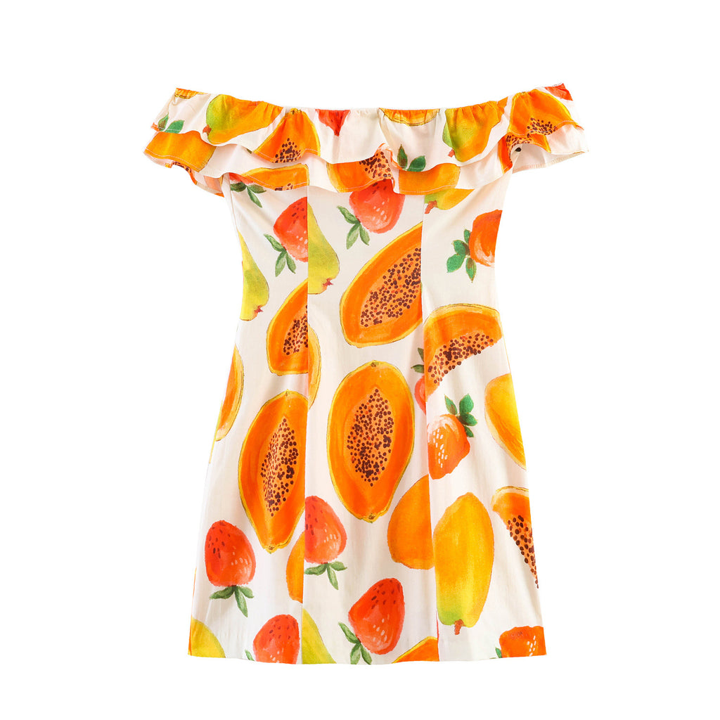 Vestido mini off-shoulder