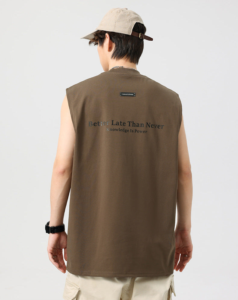 Camiseta lettering sleeveless