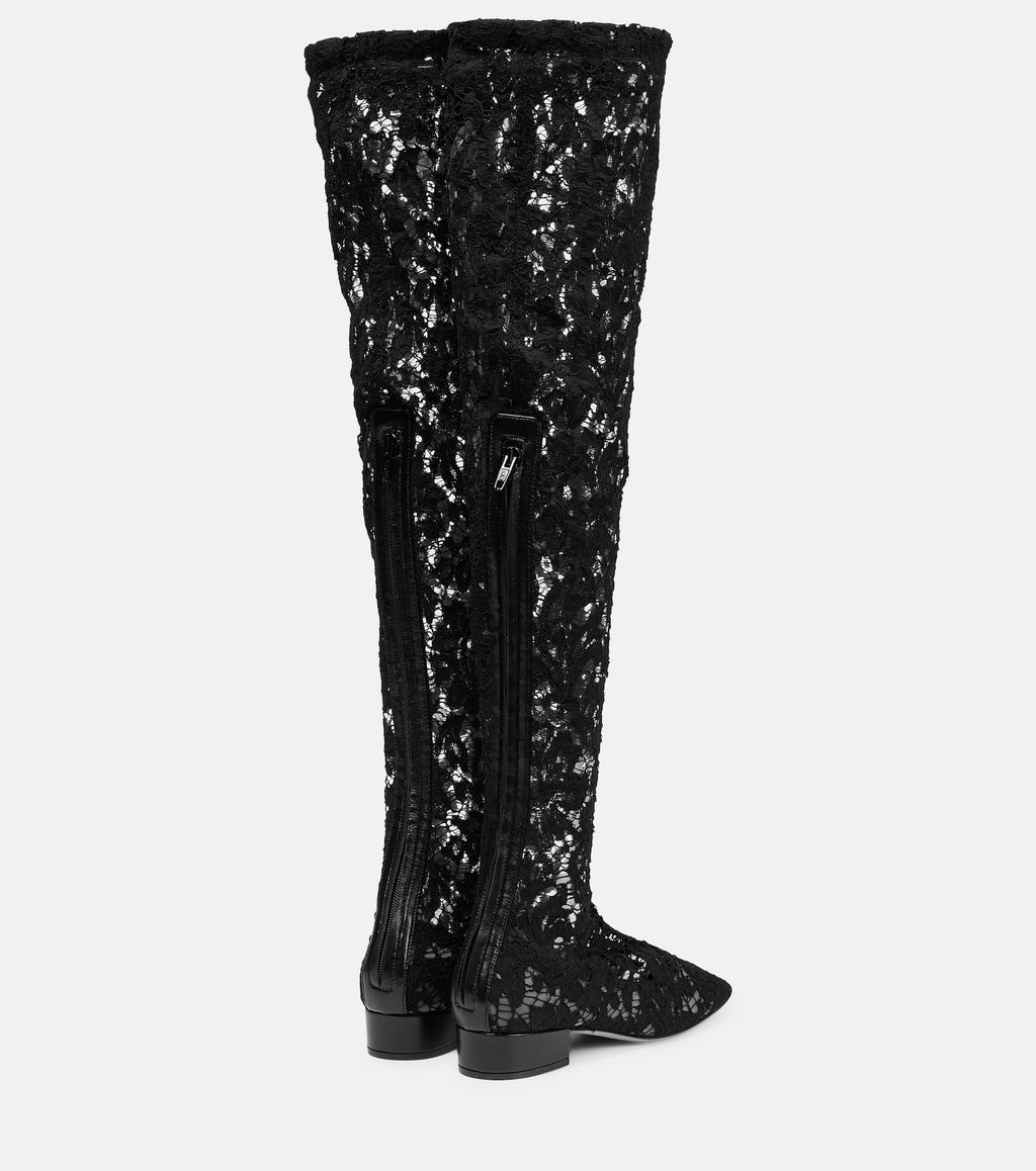 Botas encaje caña alta