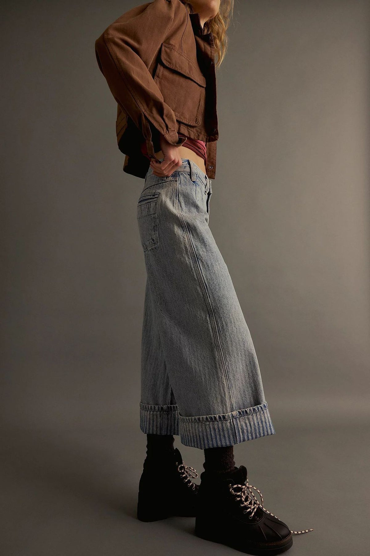 JEANS WIDE LEG RAYAS