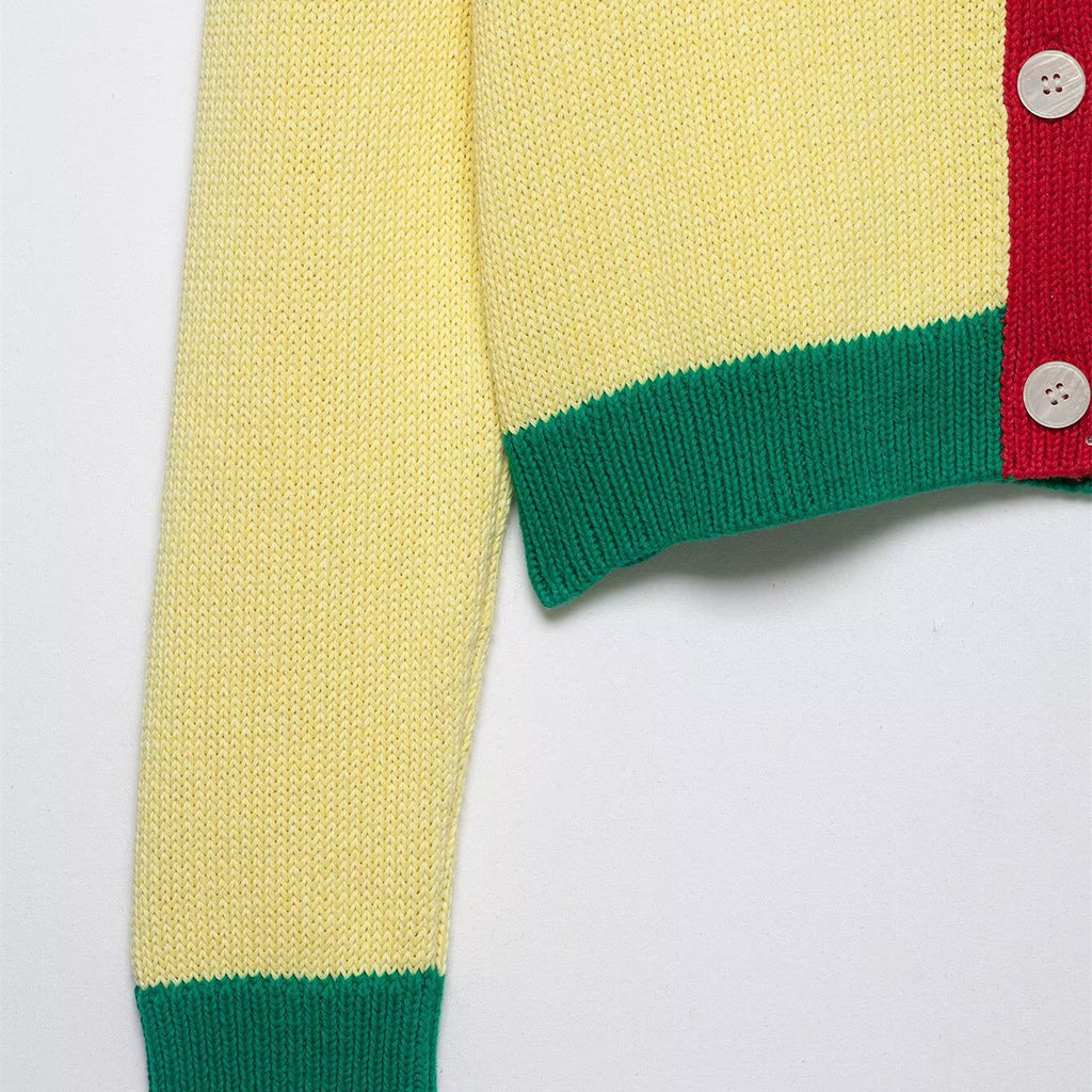 CHAQUETA PUNTO COLOR-BLOCK