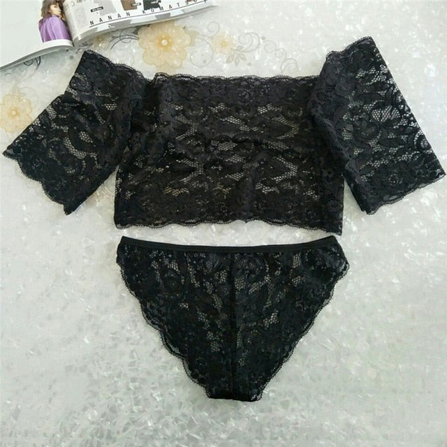 Set lencería off-shoulder