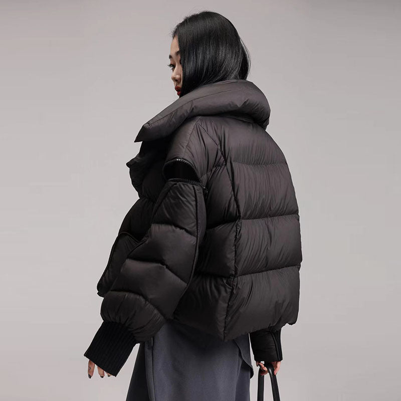 Puffer con hebilla magnética