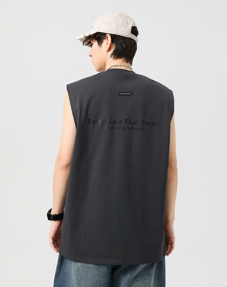 Camiseta lettering sleeveless