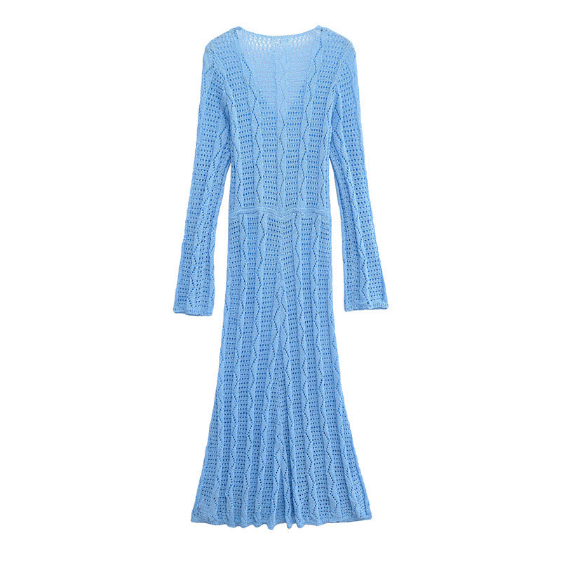 VESTIDO MIDI PUNTO-CALADO