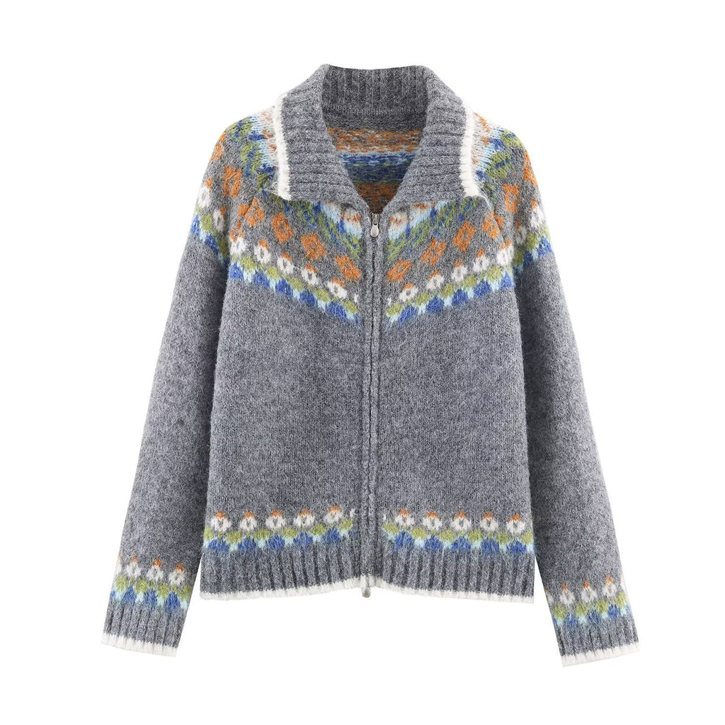 Chaqueta punto jacquard