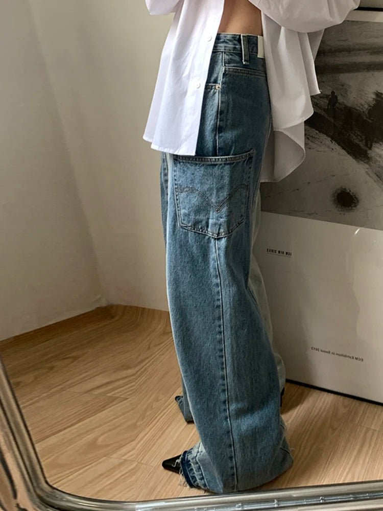 Jeans mezclilla patchwork