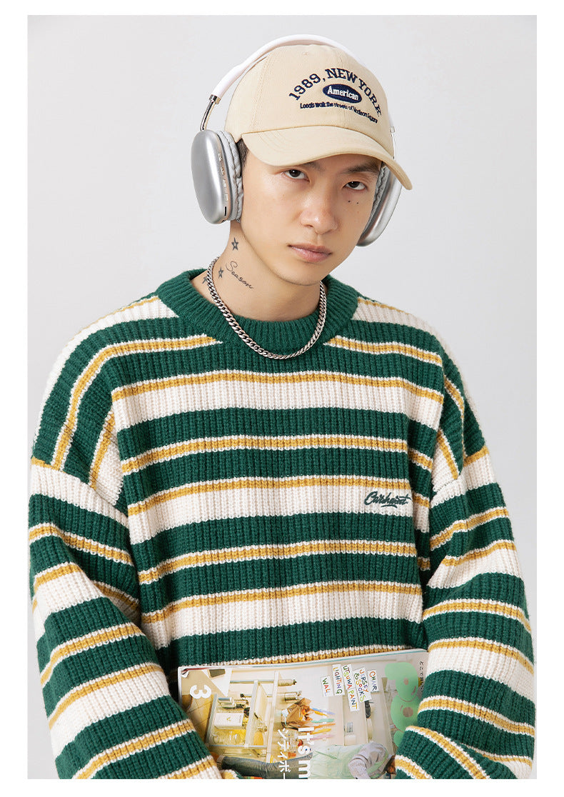 Suéter color-block rayas