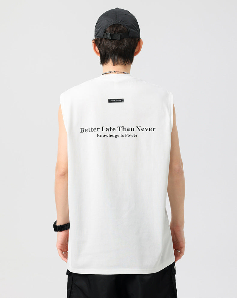 Camiseta lettering sleeveless
