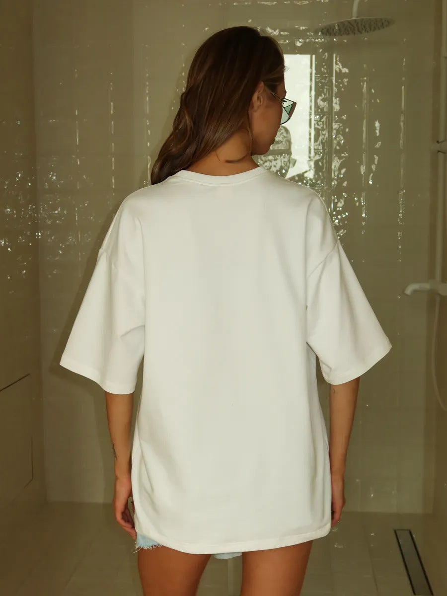 CAMISETA OVERSIZE TEXTO COMBINADO