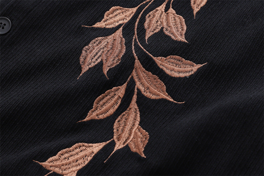 Camisa bordado loose-fit