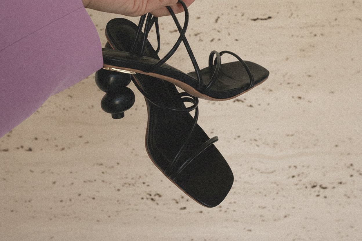 Sandalia tacón esfera