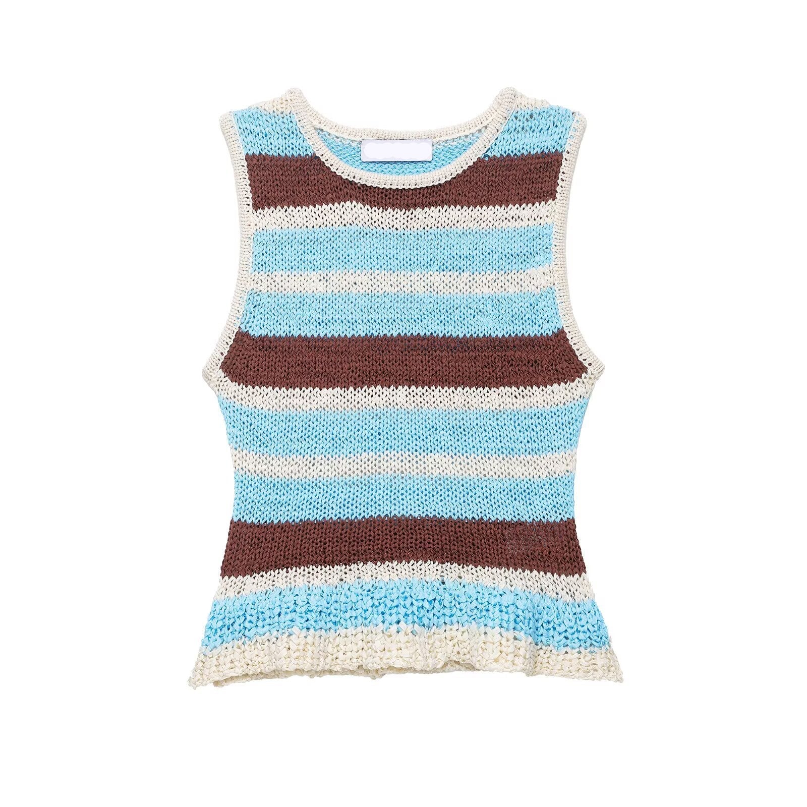 Top de punto sleeveless