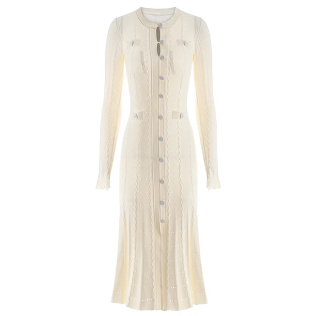 Vestido midi punto
