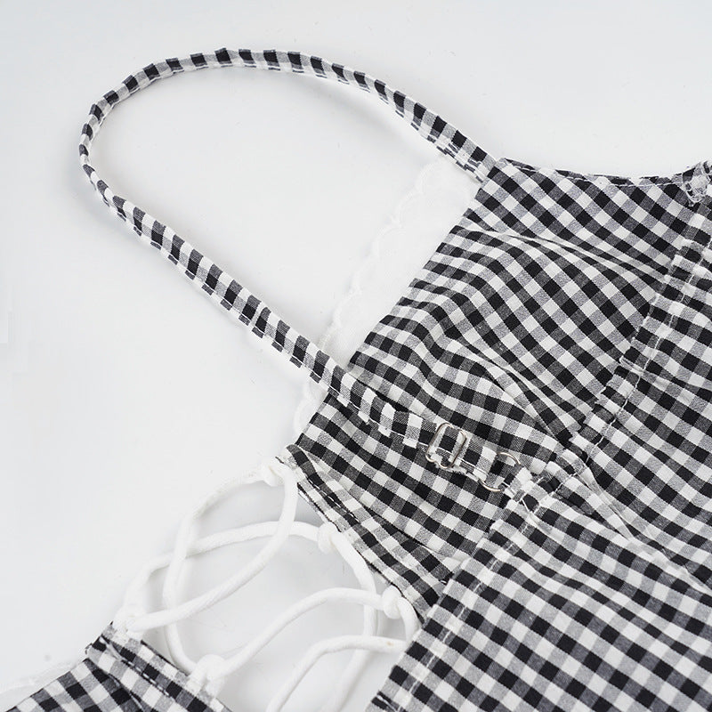 Top corsetero vichy