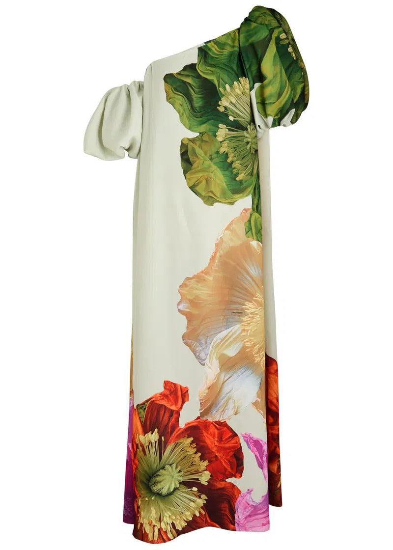 Vestido maxi off-shoulder