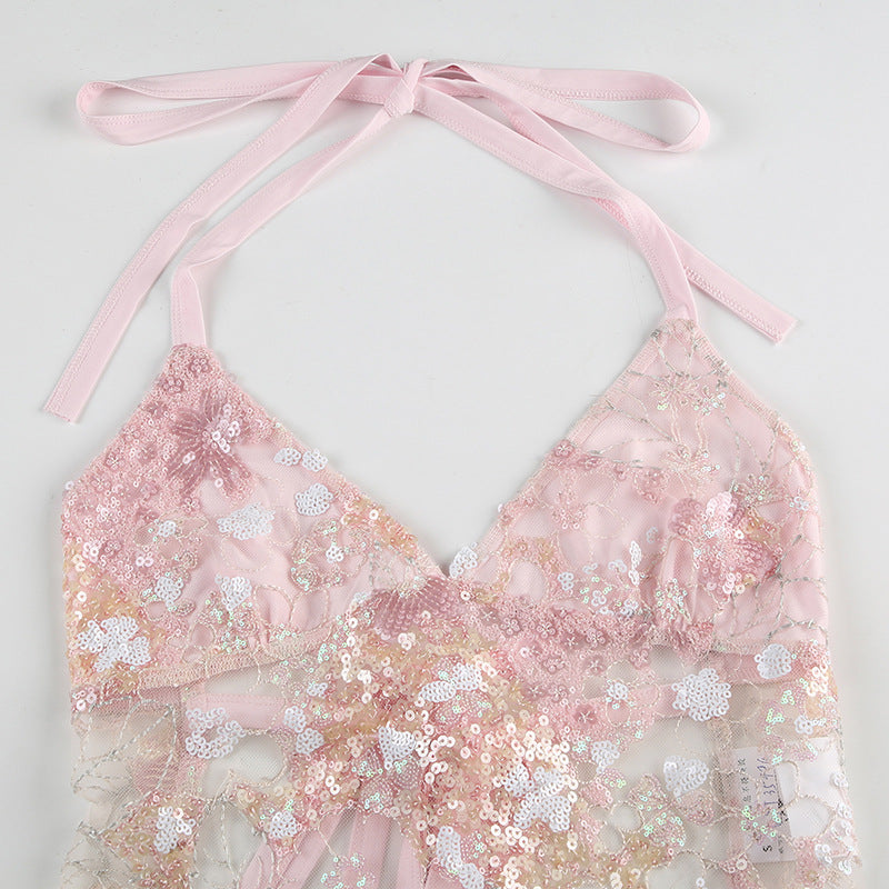 Top halter lace