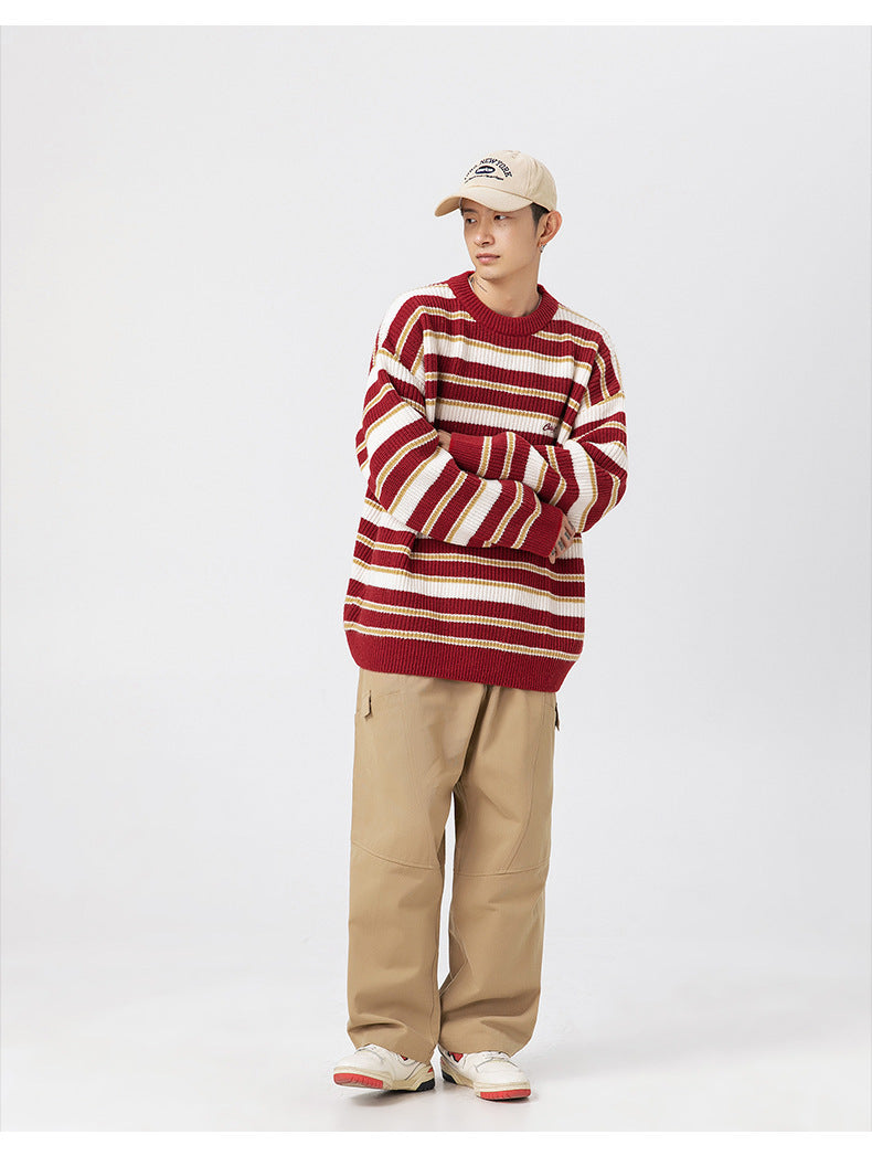 Suéter color-block rayas