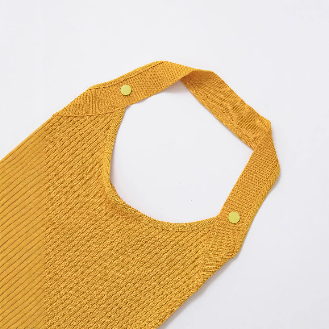 Top punto-canalé halter