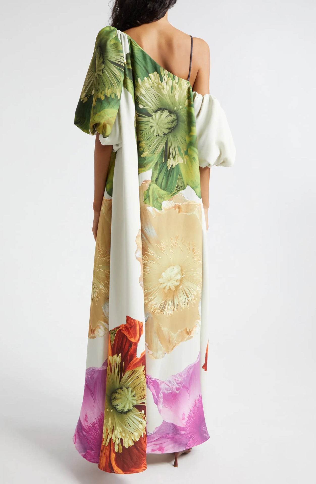 Vestido maxi off-shoulder