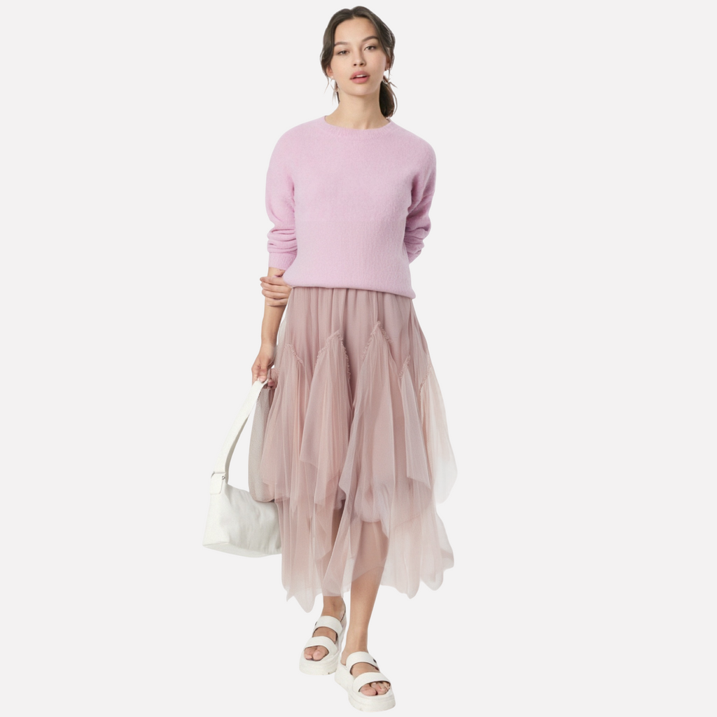 Falda midi tul