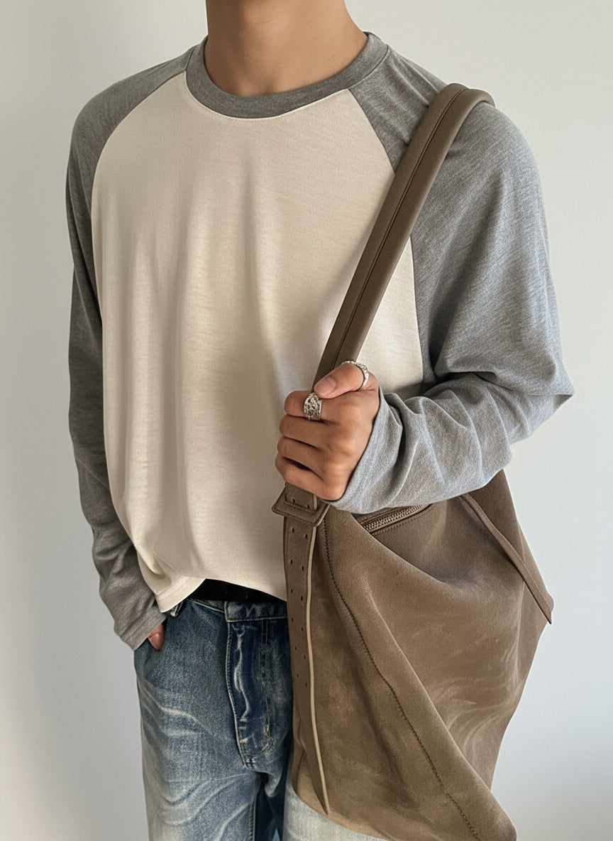 Camiseta basic raglán