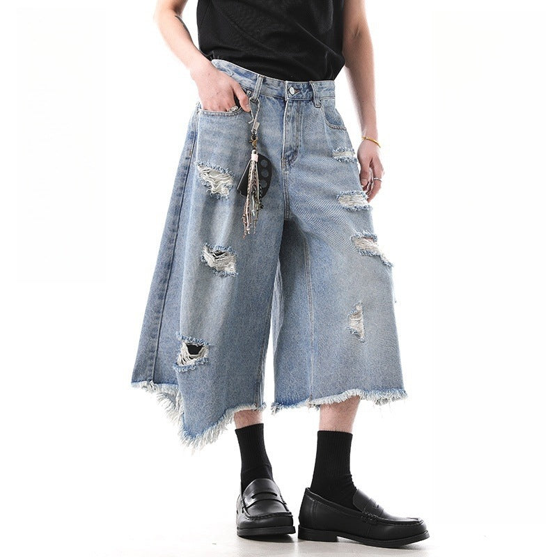 Jeans irregular cropped