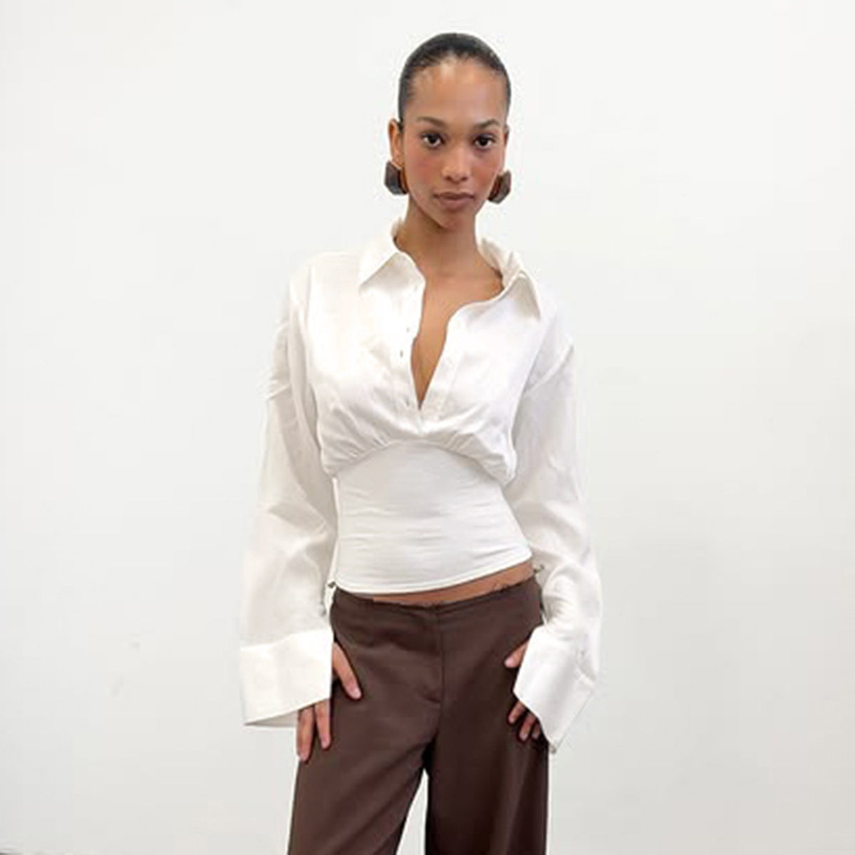 CAMISA CORSETERA COMBINADA