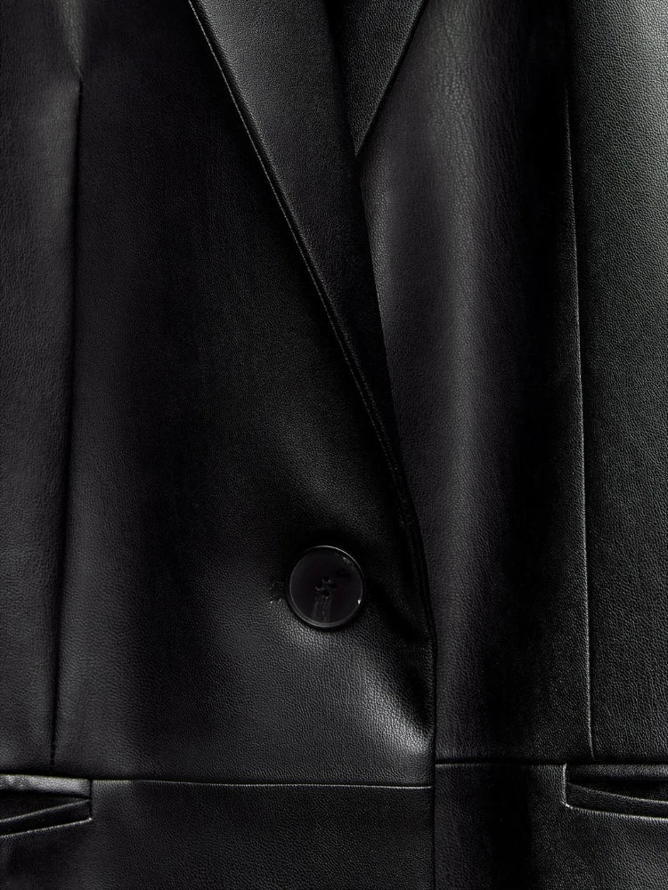 Gabardina cuero sintético