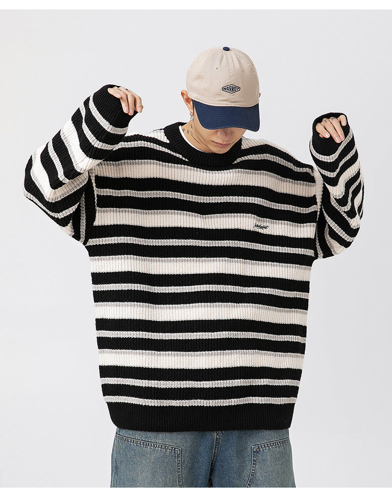 Suéter color-block rayas