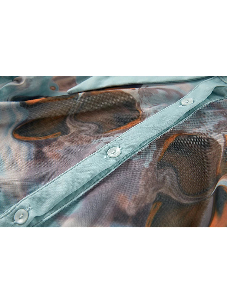 Camisa gasa abstracta