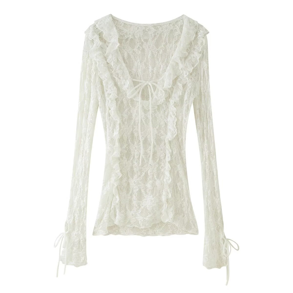 Camiseta encaje volantes