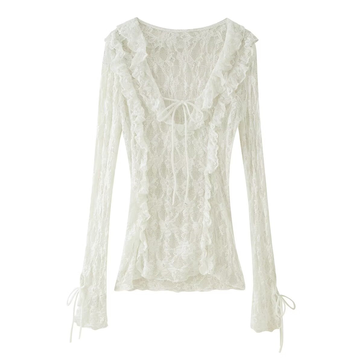 Camiseta encaje volantes