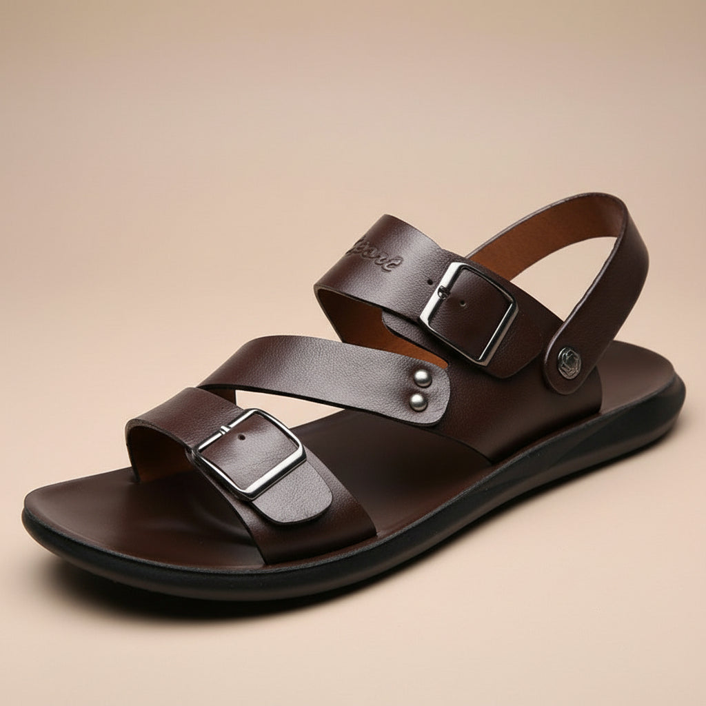 Sandalia plana hebilla