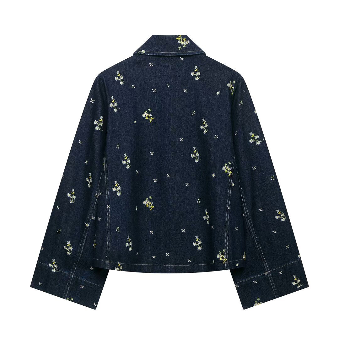 CAZADORA DENIM BORDADA