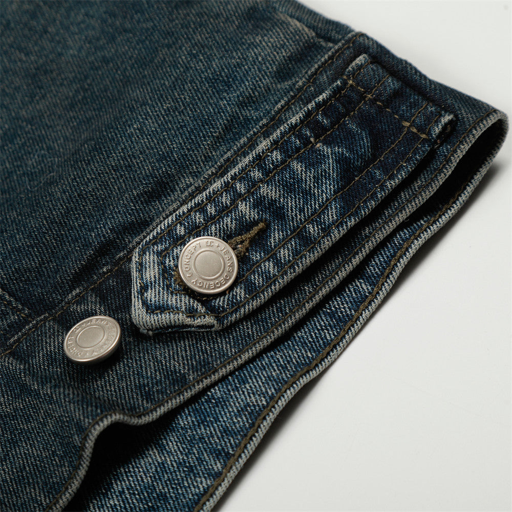 Chaqueta denim algodón