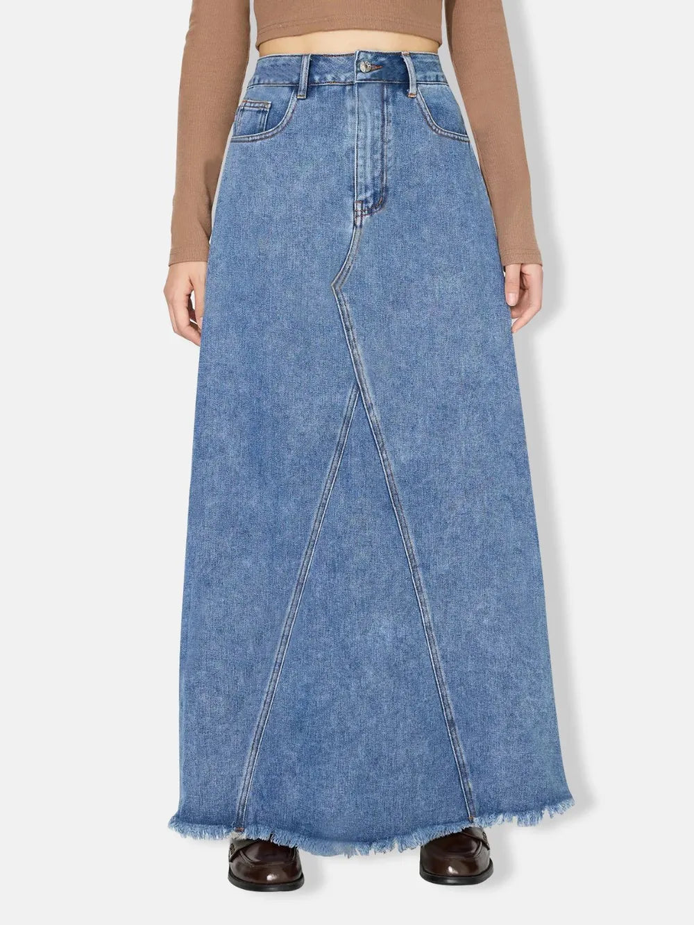 Falda maxi denim